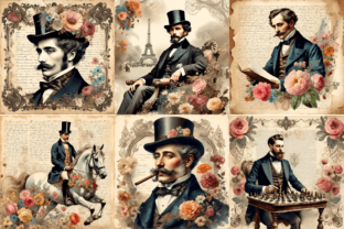 FREEBIE Vintage Victorian Gentlemen Graphic AI Illustrations By Biljana Đaković 2