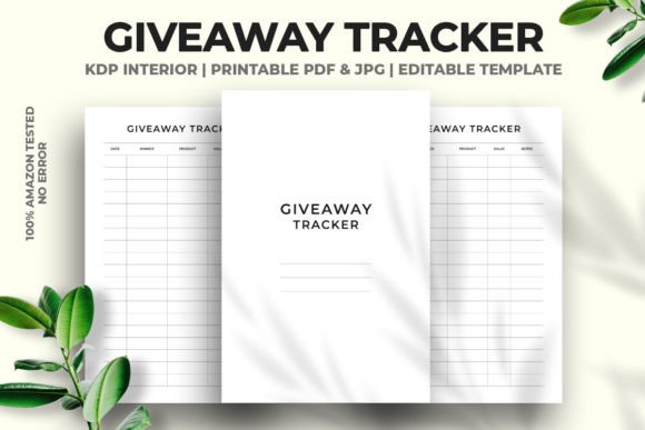 Giveaway Tracker KDP Interior Graphic KDP Interiors By M9 Design