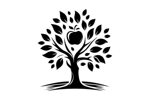 Apple Tree Vector Logo Icon Silhouette Grafik Plotterdateien Von SKShagor Barmon