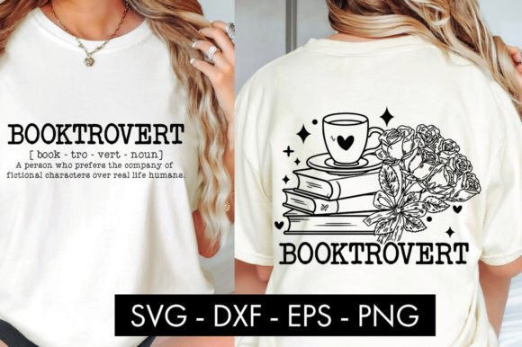 Booktrovert Definition SVG Cut File PNG Graphic Crafts By freelingdesignhouse
