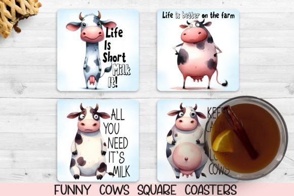 Funny Farm Cow Cosater. Sublimation PNG. Grafica Illustrazioni AI Di NadineStore