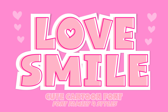 Love Smile Display-Schriftarten Schriftart Von Riman (7NTypes)