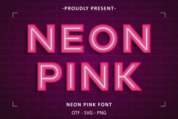 Neon Pink Color Fonts Font By Font Craft Studio