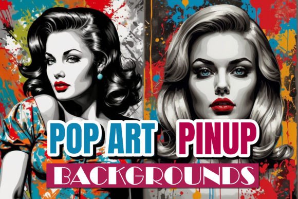 Popart Pinup Model Prints Graphic Backgrounds By javier ullo