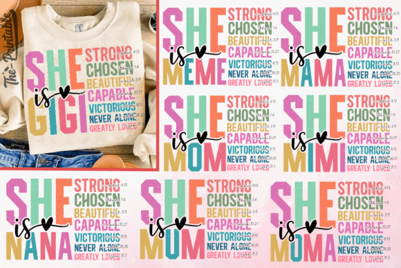 She is Mom Mama Mum Gigi Svg Png Bundle Graphic Crafts By The-Printable