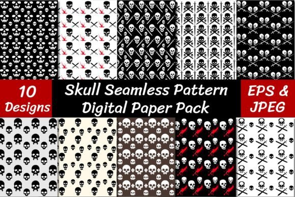 Skull Seamless Patterns Graphic Patterns By VYCstore