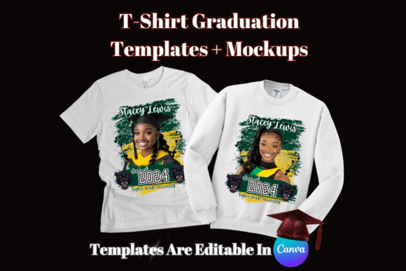 T-Shirt Graduation Templates + Mockups Graphic Print Templates By BElux Business Brand