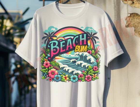 Beach Bum Png Design, Tropical Paradise Graphic T-shirt Designs By DeeNaenon