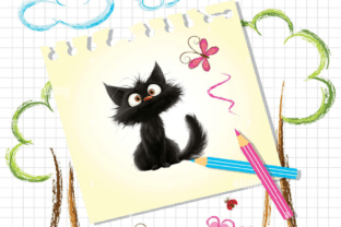 Funny Black Cats Clipart Bundle Illustration Artisanat Par STCrafts 4