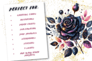 Glitter Roses Clipart - Flowers Clipart Graphic Illustrations By Artistic Revolution 2