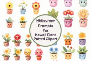 Kawaii Plant Potted Clipart Gráfico Ilustraciones Imprimibles Por Milano Creative 1