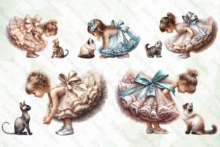 Little Girl with Cats Sublimation Bundle Graphic Illustrations By JaneCreative 2