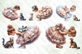 Little Girl with Cats Sublimation Bundle Graphic Illustrations By JaneCreative 5