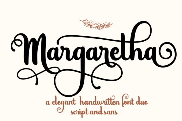 Margaretha Script & Handwritten Font By Mozatype