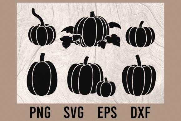 Pumpkin Silhouette Cut Files | PNG, SVG Grafika Rękodzieła Przez thevectorconnection