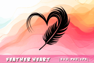 Tender Feather Heart Graphic Crafts By MOMAT THIRTYONE