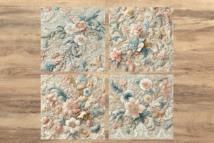 Vintage Lace Florals Embroidery Paper Graphic AI Patterns By AKAlice Studio 5