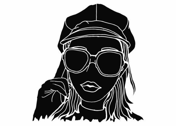 Woman Wearing Sunglasses Silhouette A2a7 Graphic Crafts By Arief Sapta Adjie
