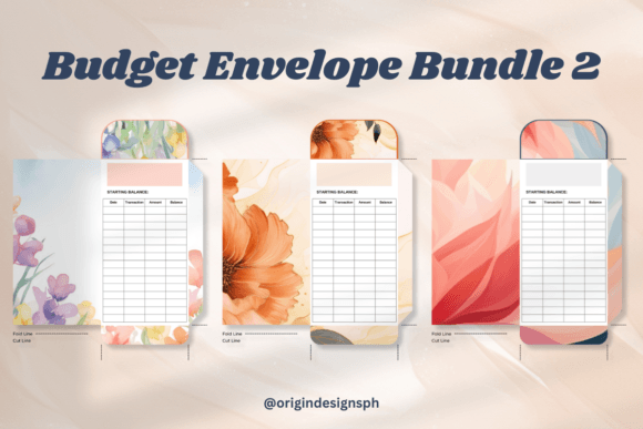 Budget Envelope Printable File 2 Grafik Druck-Vorlagen Von Origin Designs PH