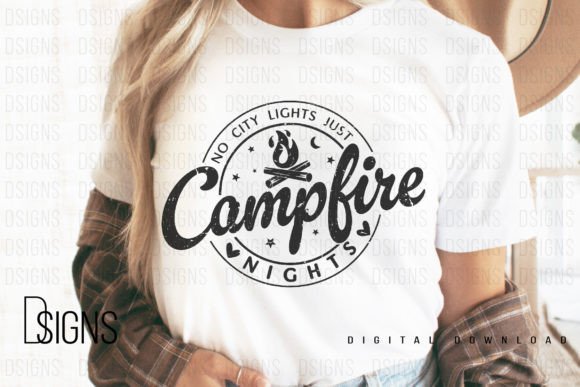 Camping Camp Campfire Camper Sublimation Graphic T-shirt Designs By DSIGNS