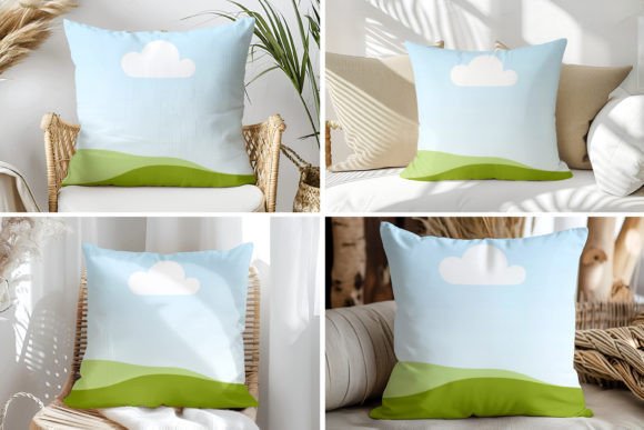 Canva DRAG & DROP Pillow Mockup Bundle Gráfico Mockups de Productos Diseñados a Medida Por Crafty Corner