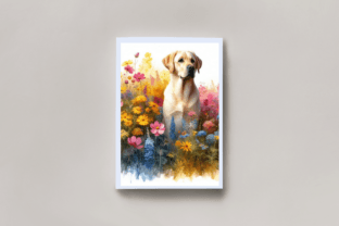 Dog Watercolor Wildflower Backgrounds Grafik Hintegründe Von Craft Fair 2