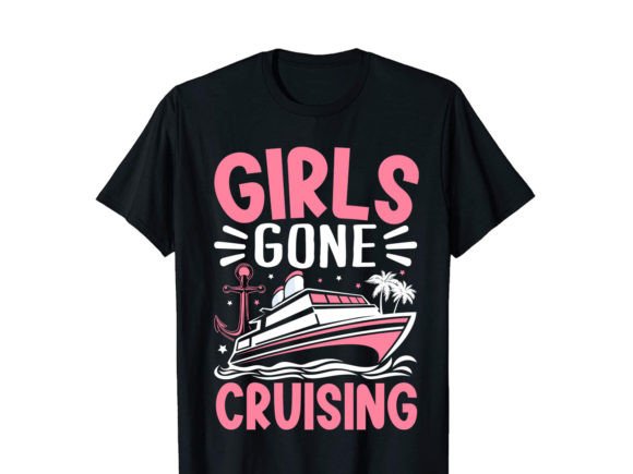 Girls Gone Cruise T-Shirt Graphic T-shirt Designs By PODxDESIGNER