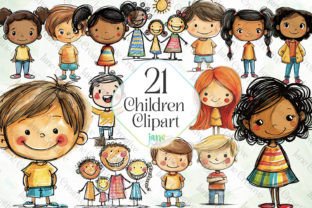 Hand-drawn Children Clipart Sublimation Graphic Illustrations By JaneCreative 1