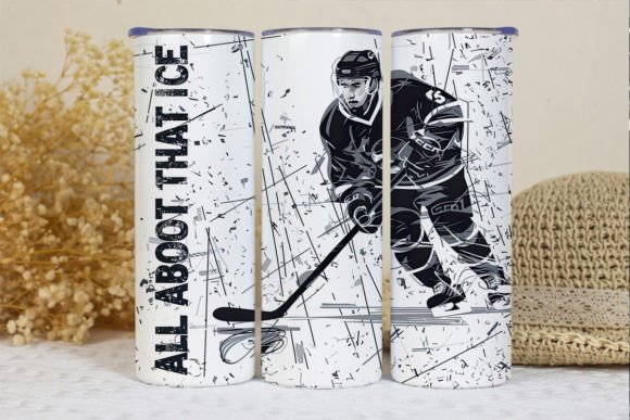 Ice Hockey Tumbler Wrap PNG Graphic Crafts By BonnyDesign