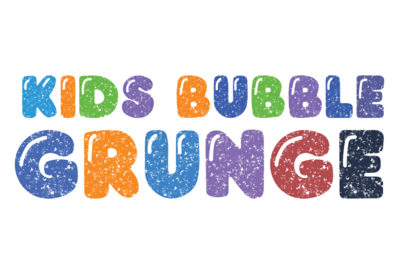 Kids Bubble Grunge Czcionki do Wyświetlania Czcionka Przez GraphicsNinja
