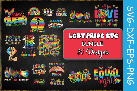 LGBT Pride SVG Bundle Graphic Print Templates By Turtle Rabbit