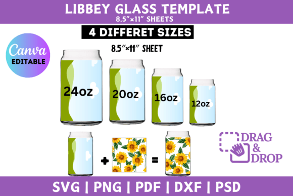 Libbey Glass Canva Template Bundle Graphic Print Templates By Creative Pro Svg