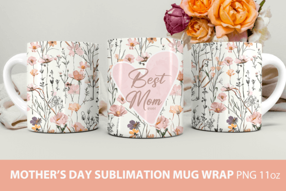 Mothers Day Mug Graphic Illustrations By KMarinaDesign