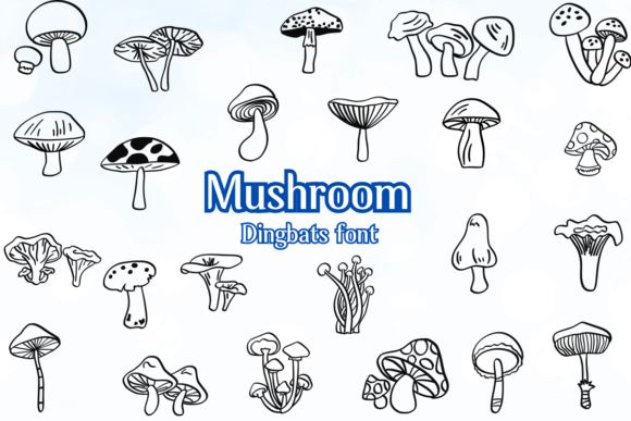 Mushroom Fontes Dingbats Fonte Por Jeaw Keson