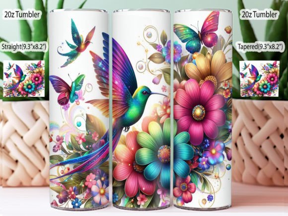 Spring Flower with Butterflies Tumbler Graphic Crafts By IRSHOP