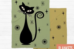 Atomic Cat Clipart Mid Century Modern Graphic Crafts By Blynn Pippen 8