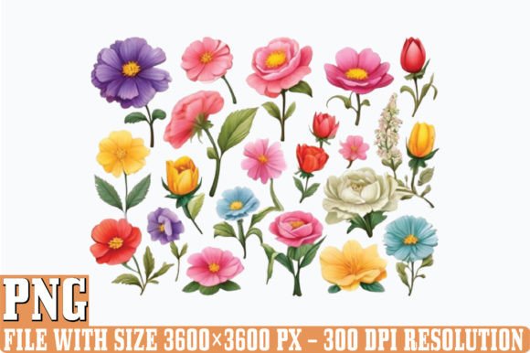 Birth Month Flowers PNG Clipart Grafica Illustrazioni Stampabili Di DESIGN STORE