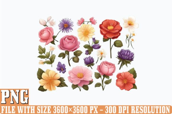 Birth Month Flowers PNG Clipart Gráfico Ilustrações para Impressão Por DESIGN STORE