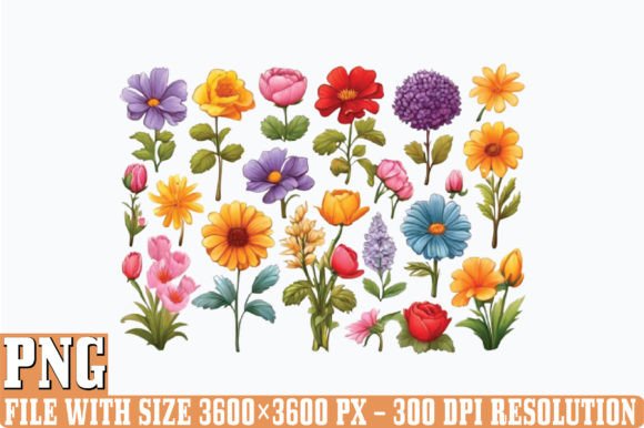 Birth Month Flowers PNG Clipart Grafik Druckbare Illustrationen Von DESIGN STORE