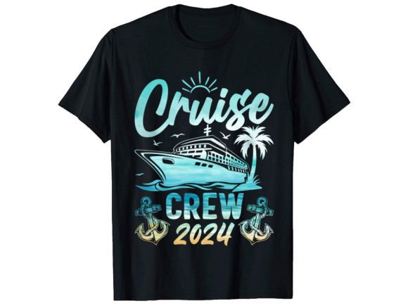 Cruise Crew 2024, T-Shirt Gráfico Diseños de Camisetas Por PODxDESIGNER