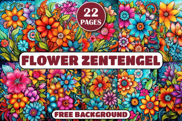 Flower Zentengel Background Part 2 Graphic AI Illustrations By CockPit