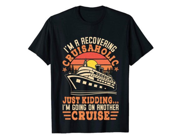 I'm a Recovering Cruise T-Shirt Gráfico Diseños de Camisetas Por PODxDESIGNER