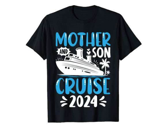 Mother and SOn Cruise 2024 T-Shirt Gráfico Diseños de Camisetas Por PODxDESIGNER