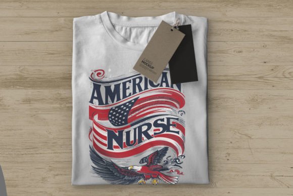 Nurse 4th of July American Graphic T-shirt Designs By mamtaj019838