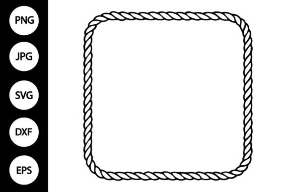 Outline Rope Frame Border SVG Graphic Illustrations By MYDIGITALART13
