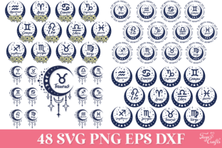 Zodiac Signs SVG Bundle Gráfico Manualidades Por Anastasia Feya 2