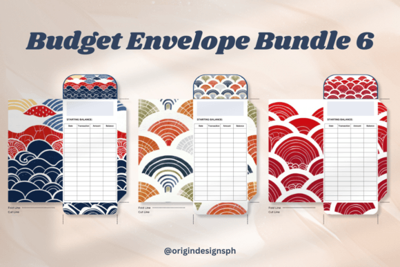 Budget Envelope Printable File 6 Grafik Druck-Vorlagen Von Origin Designs PH