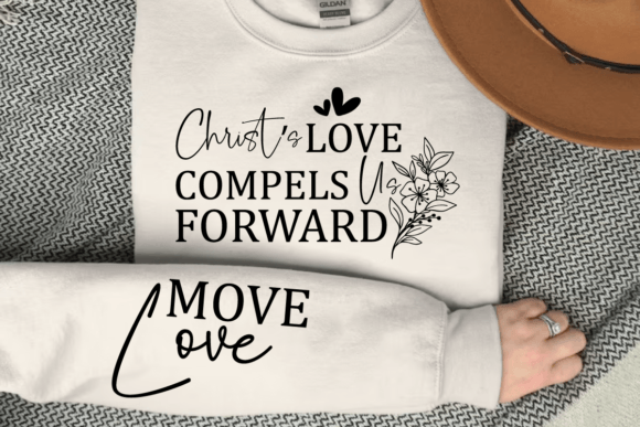 Christ S Love Compels Us Forward Sleeve Graphic T-shirt Designs By DelArtCreation