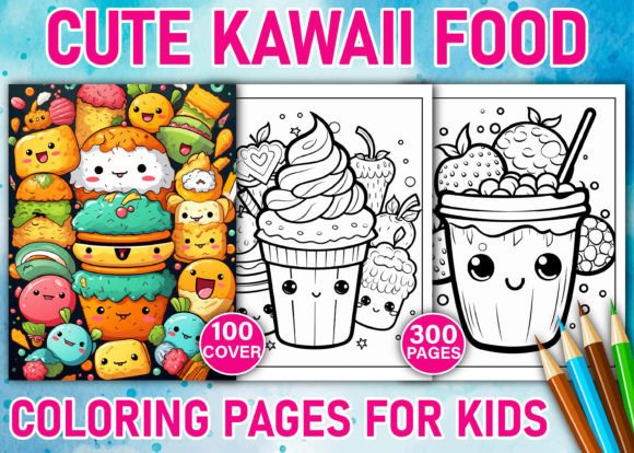Cute Kawaii Food Coloring Pages for Kids Graphic Coloring Pages & Books Kids By Asma Store