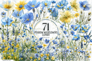 Meadow Wildflowers Clipart Graphic Illustrations By Markicha Art 1